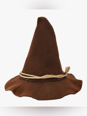 Scarecrow  Hat, for Adults, Felt Wide Brim Pointed Hat, Oktoberfest, Halloween